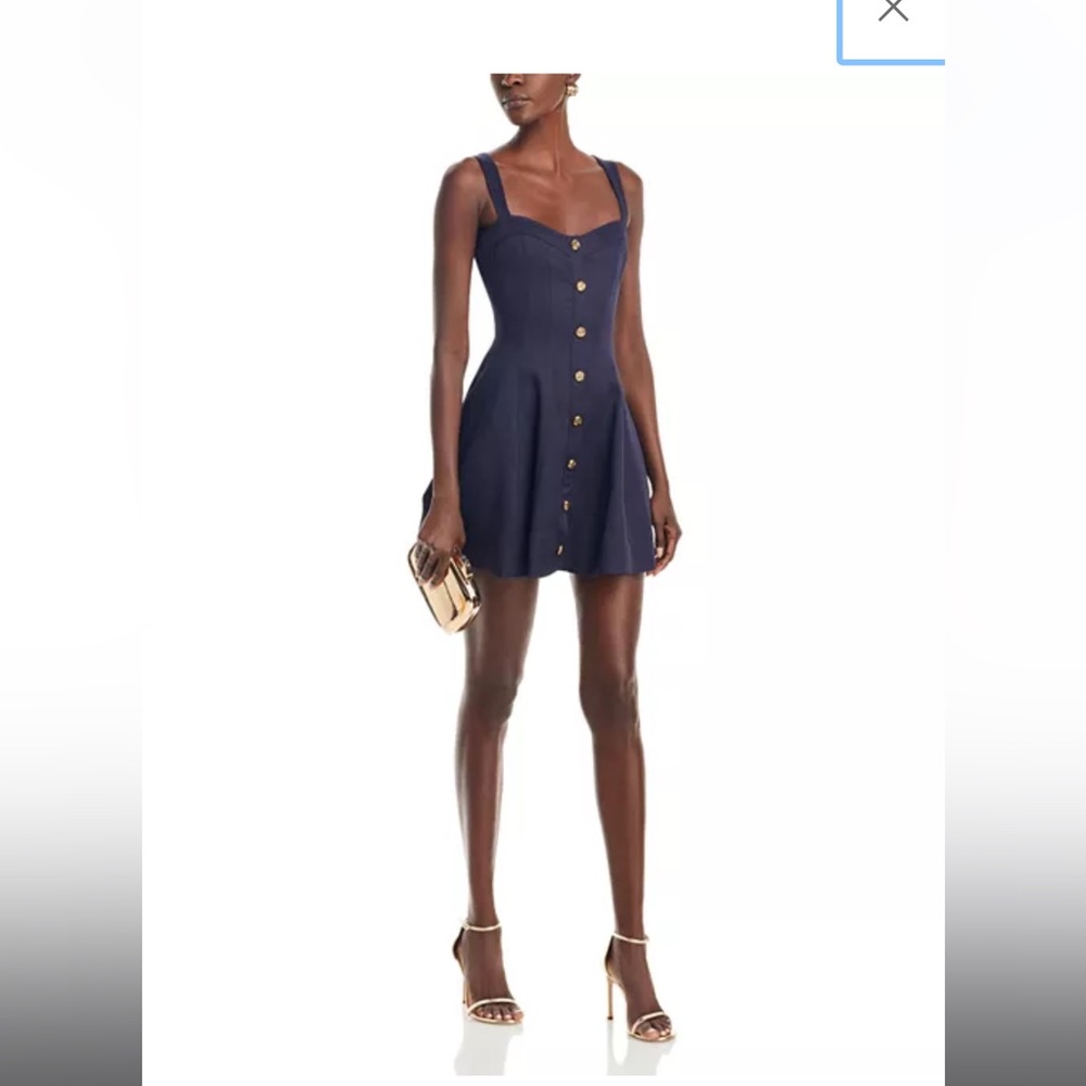 Aqua X Liat Baruch button front mini dress